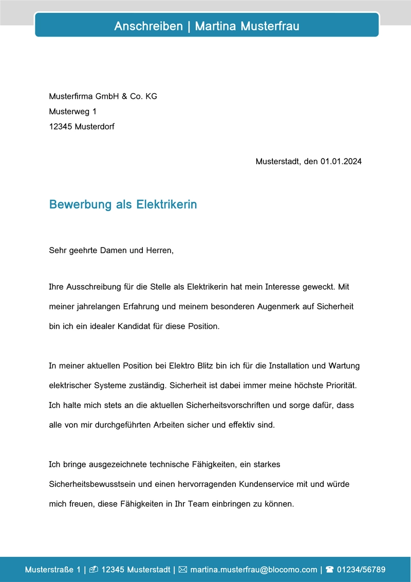 bewerbungsvorlage-anschreiben-elektrikerin