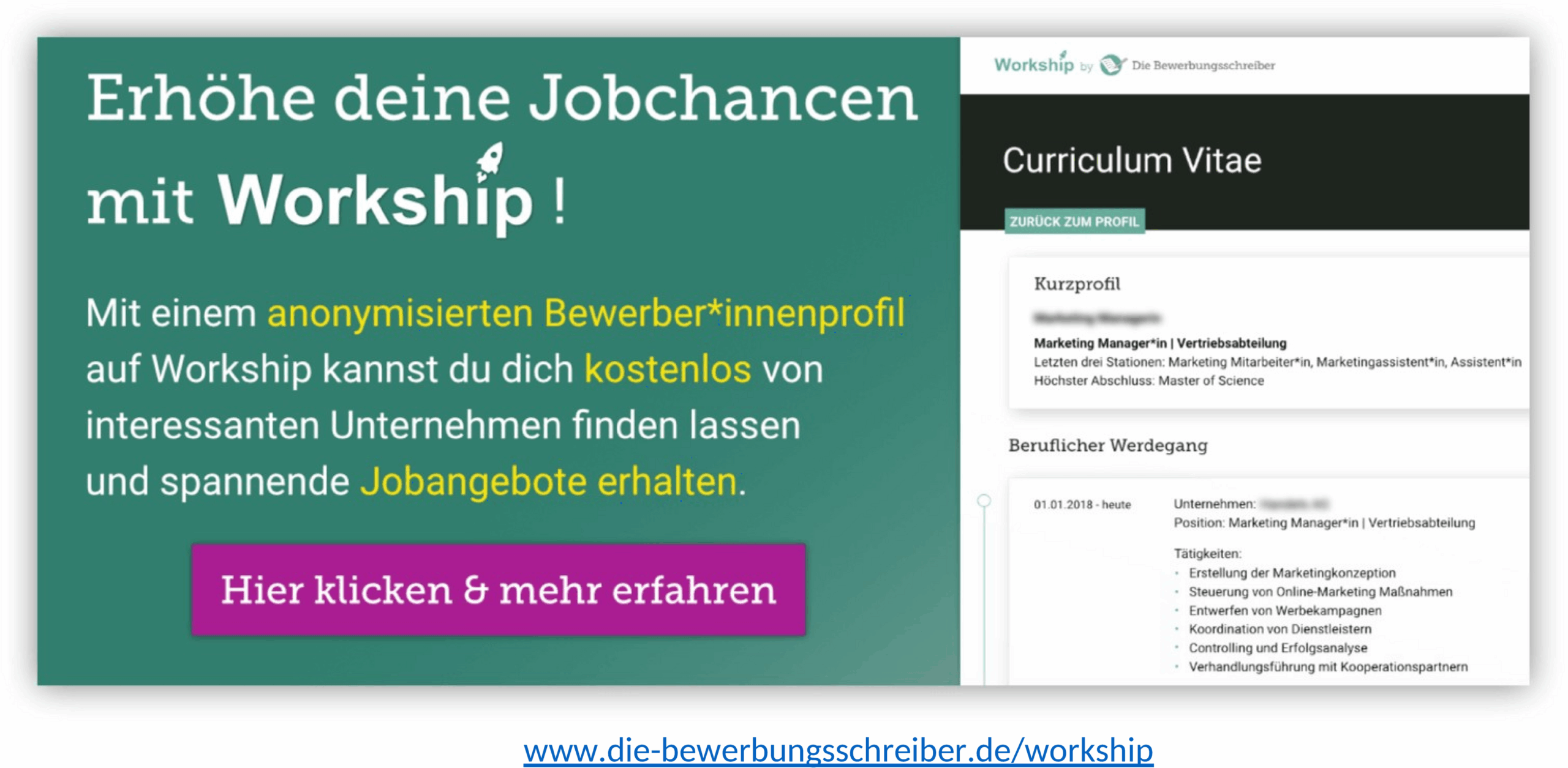 Bewerbungsvorlage für Content Manager mit Berufserfahrung