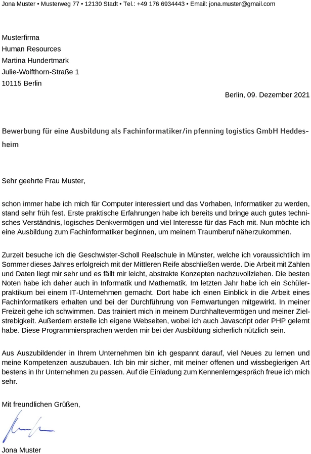 bewerbungsvorlage-fachinformatiker-ausbildung
