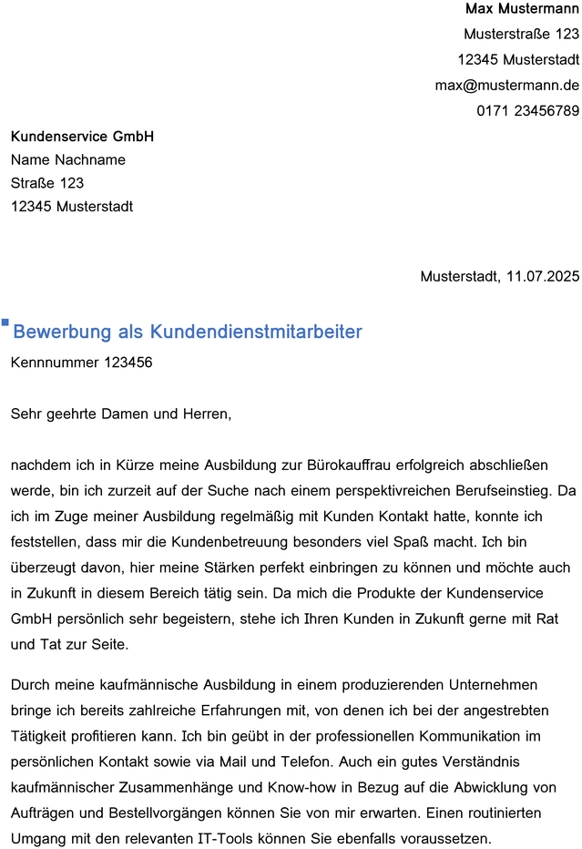 bewerbungsvorlage-fuer-kundendienstmitarbeiter