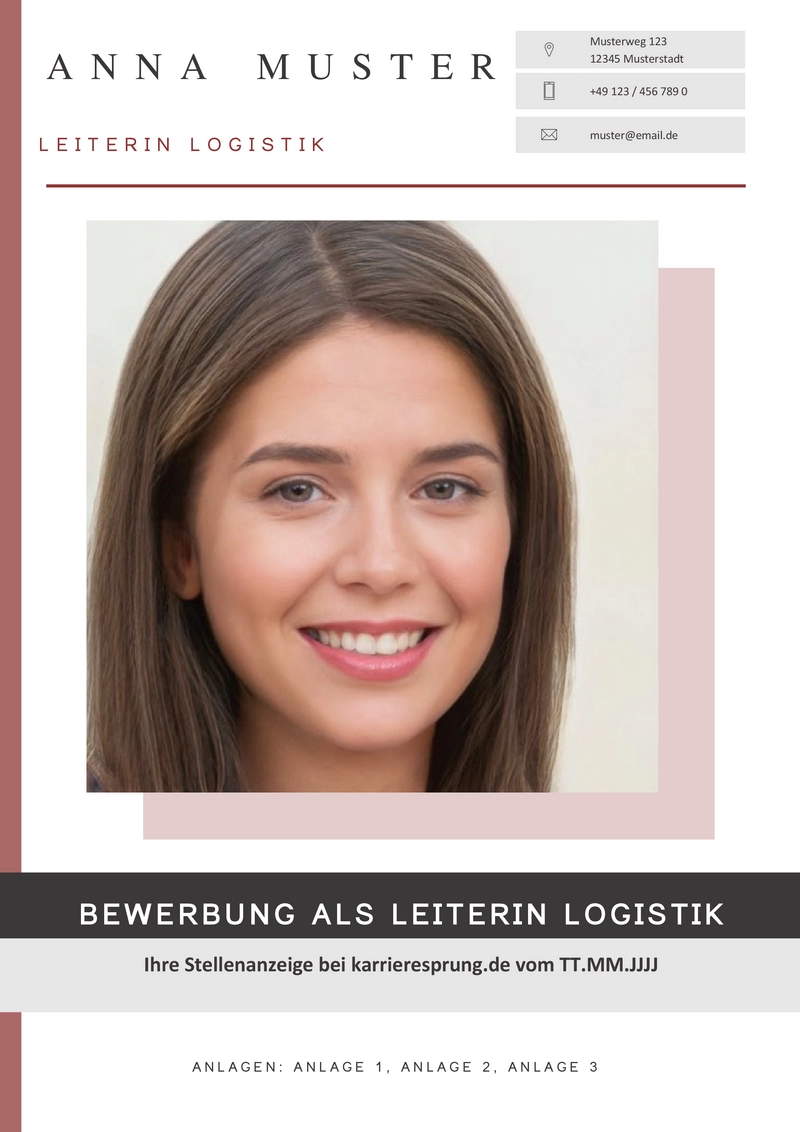 bewerbungsvorlage-fuer-leiterin-logistik-mit-deckblatt-und-anlagen