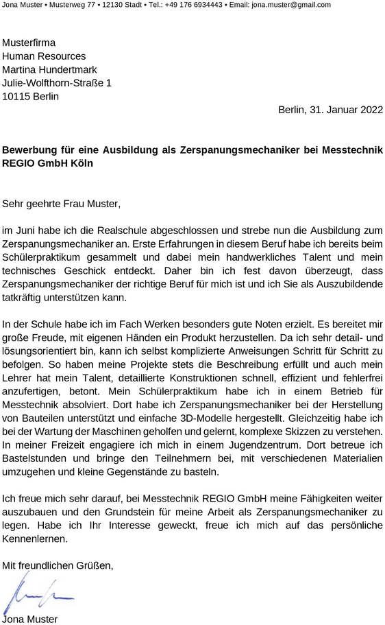 bewerbungsvorlage-zerspanungsmechaniker-ausbildung