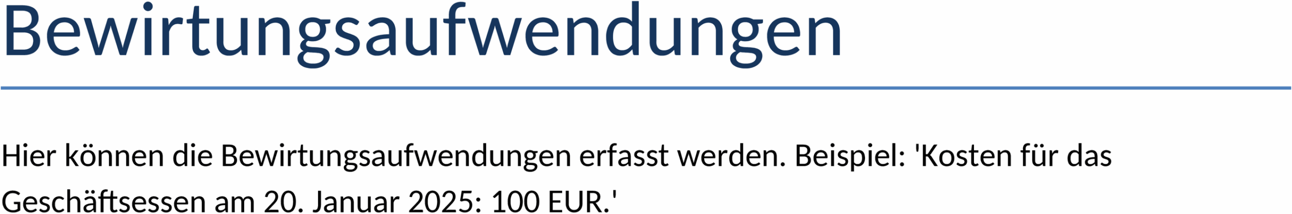 Word-Vorlage Bewirtungsaufwendungen