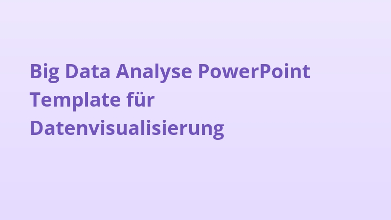 Big Data Analyse PowerPoint Template für Datenvisualisierung