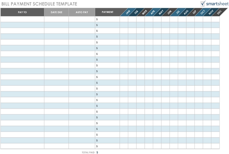 bill-payment-schedule-vorlage