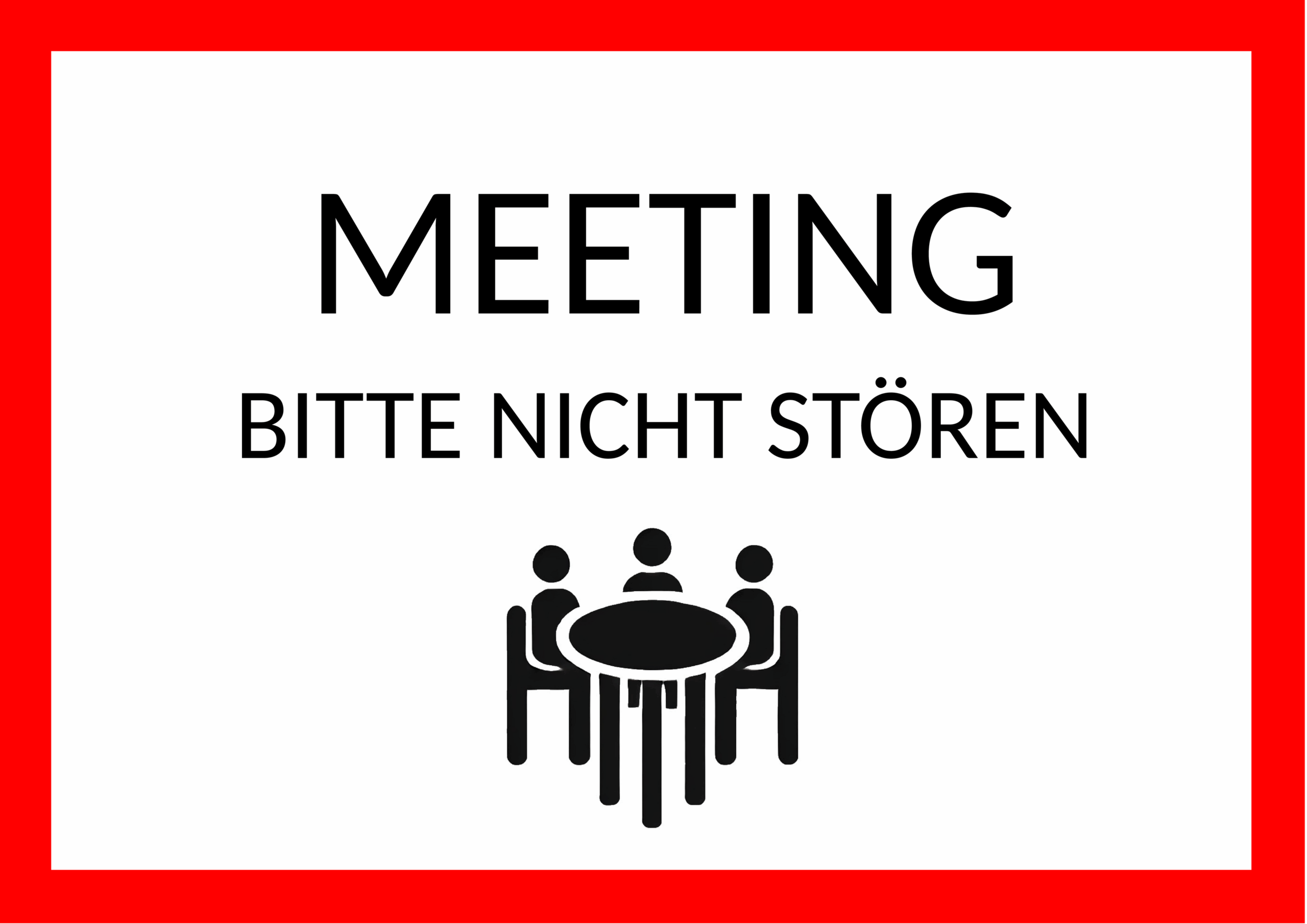 Bitte-nicht-stören-Schild-Vorlage für Word