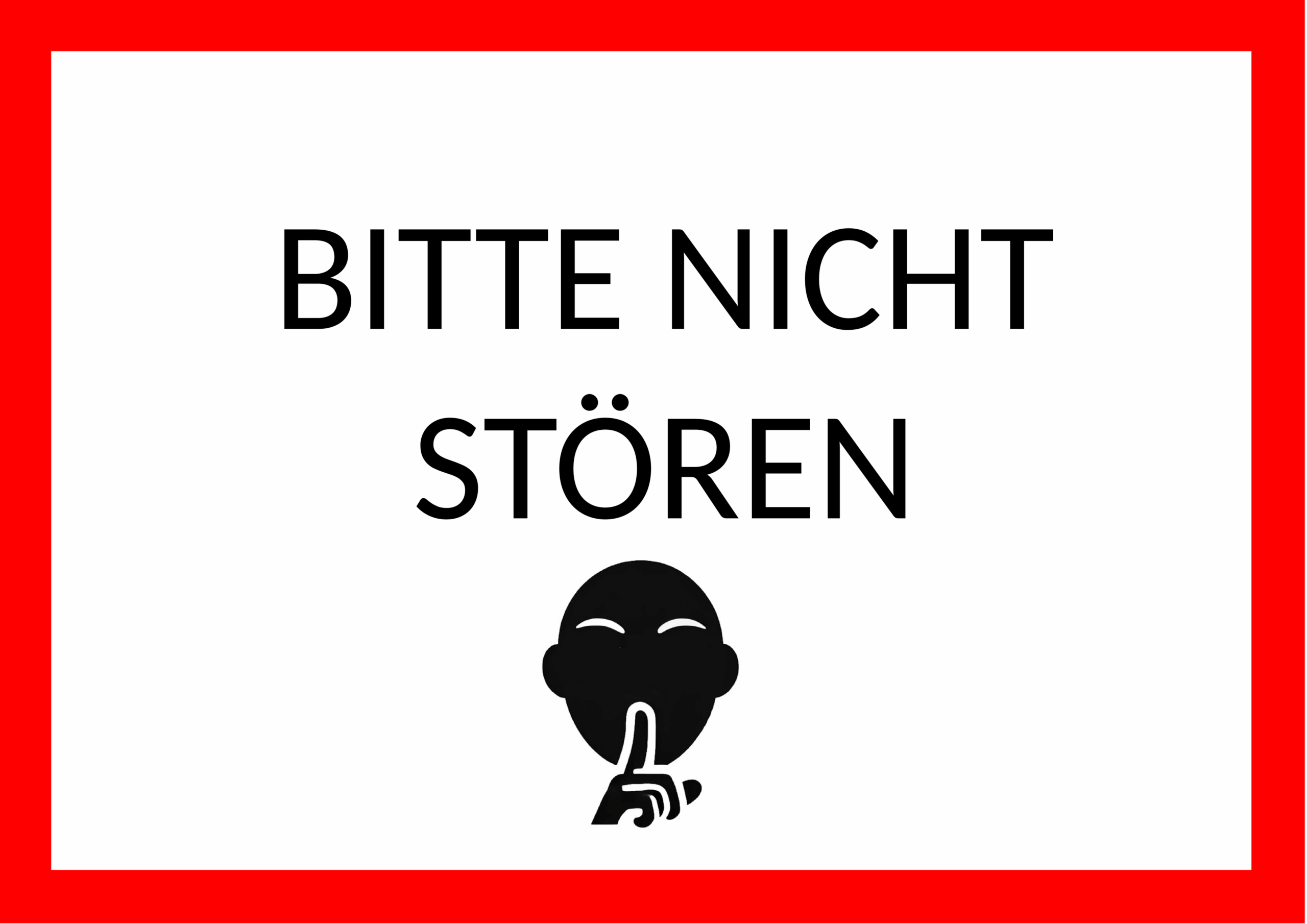 Bitte Nicht Stoeren Schild Vorlage