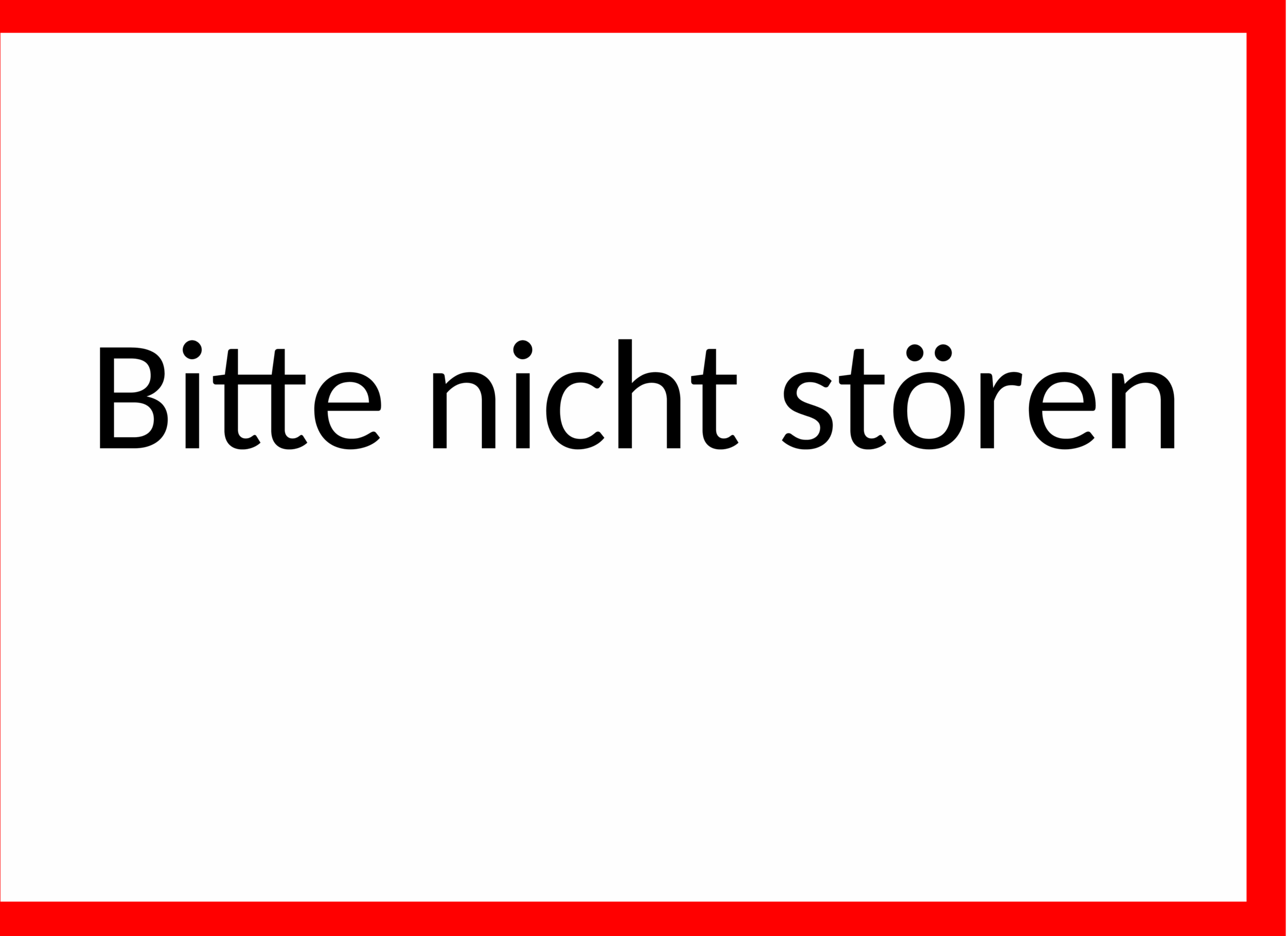 Bitte nicht stören Schild Word Vorlage