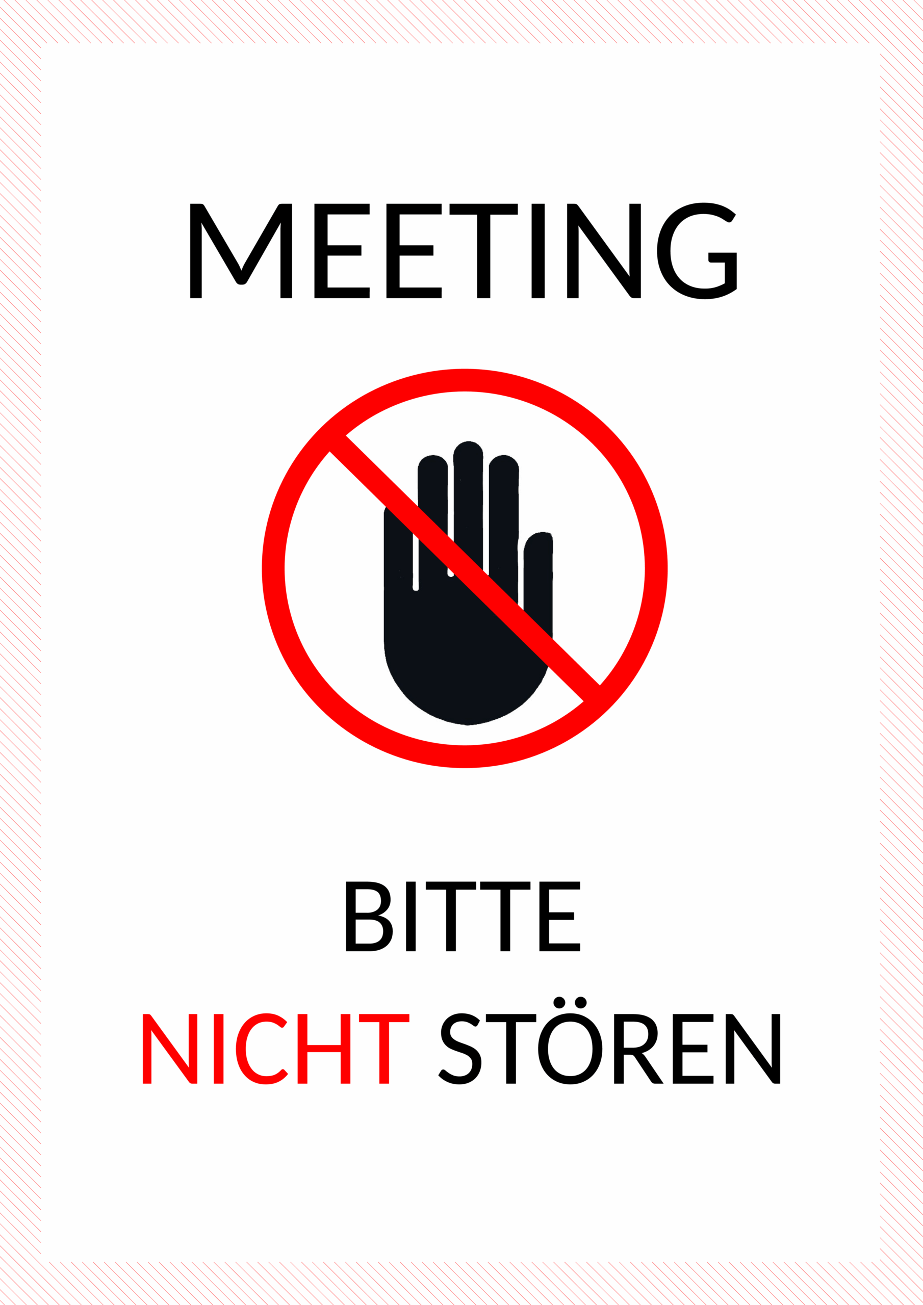 Bitte-nicht-stoeren-Schild Word Vorlage