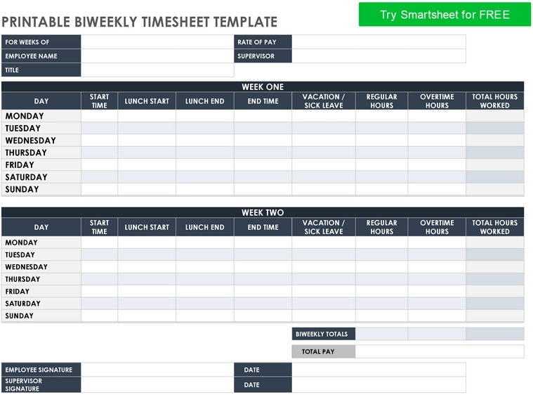 biweekly-timesheet-vorlage-arbeitszeiterfassung