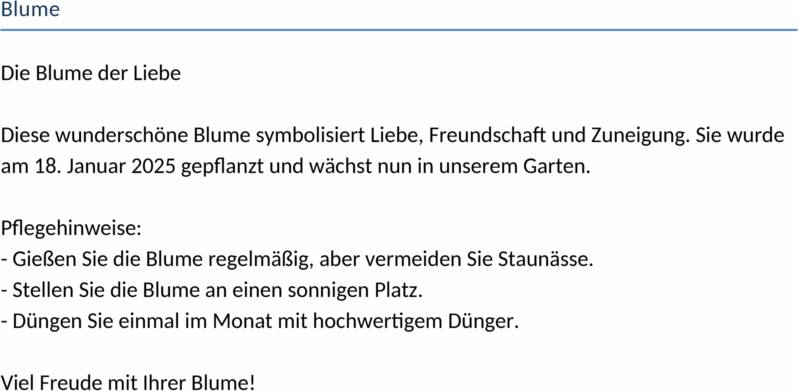 Blumenvorlage im Word-Format