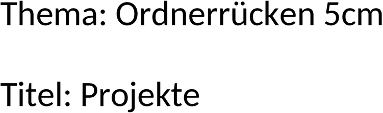 Breite Ordnerrücken Word-Vorlage