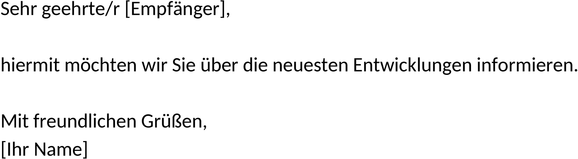 Brief mit Fenster Word Vorlage