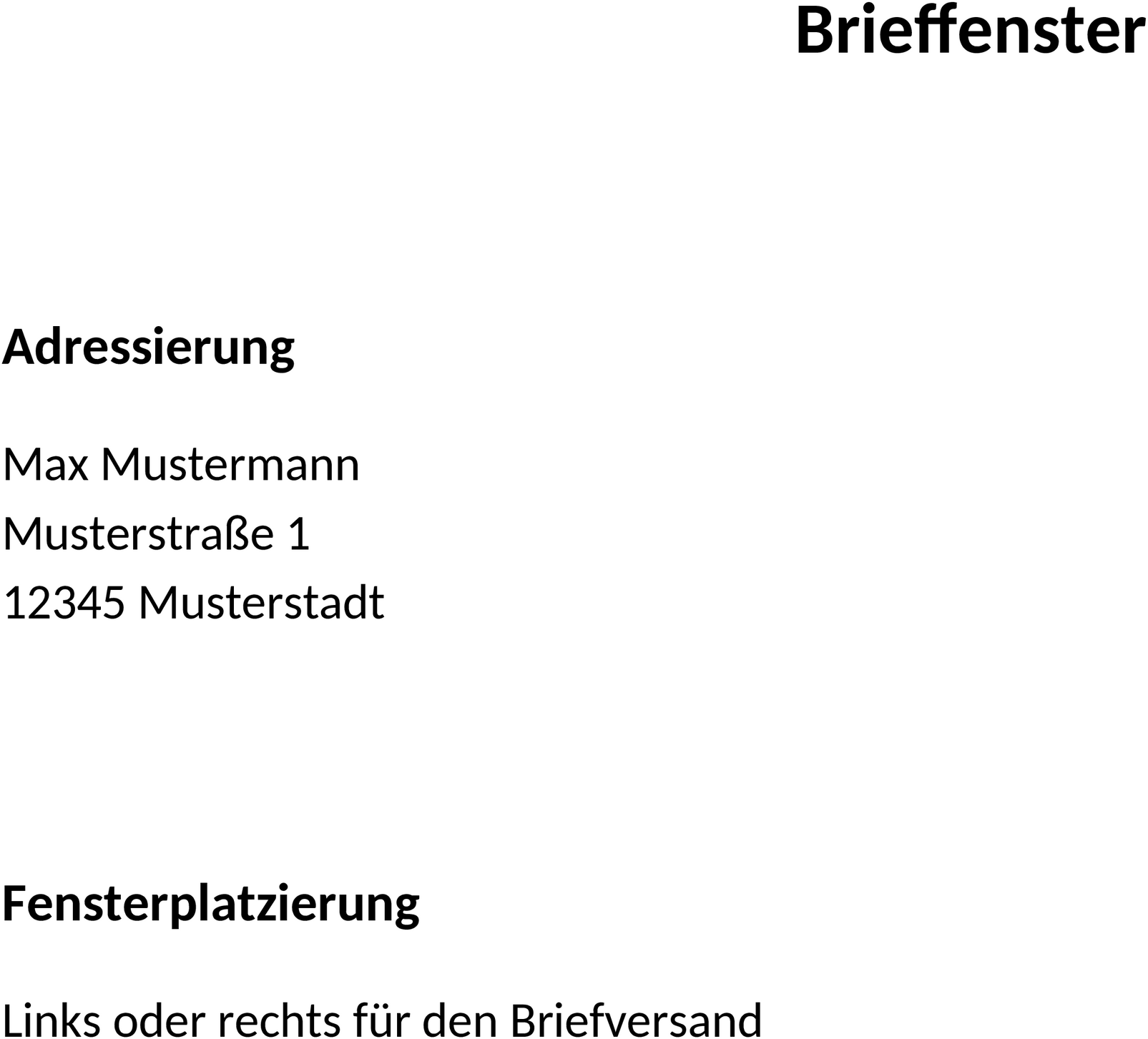Brieffenster-Word-Vorlage