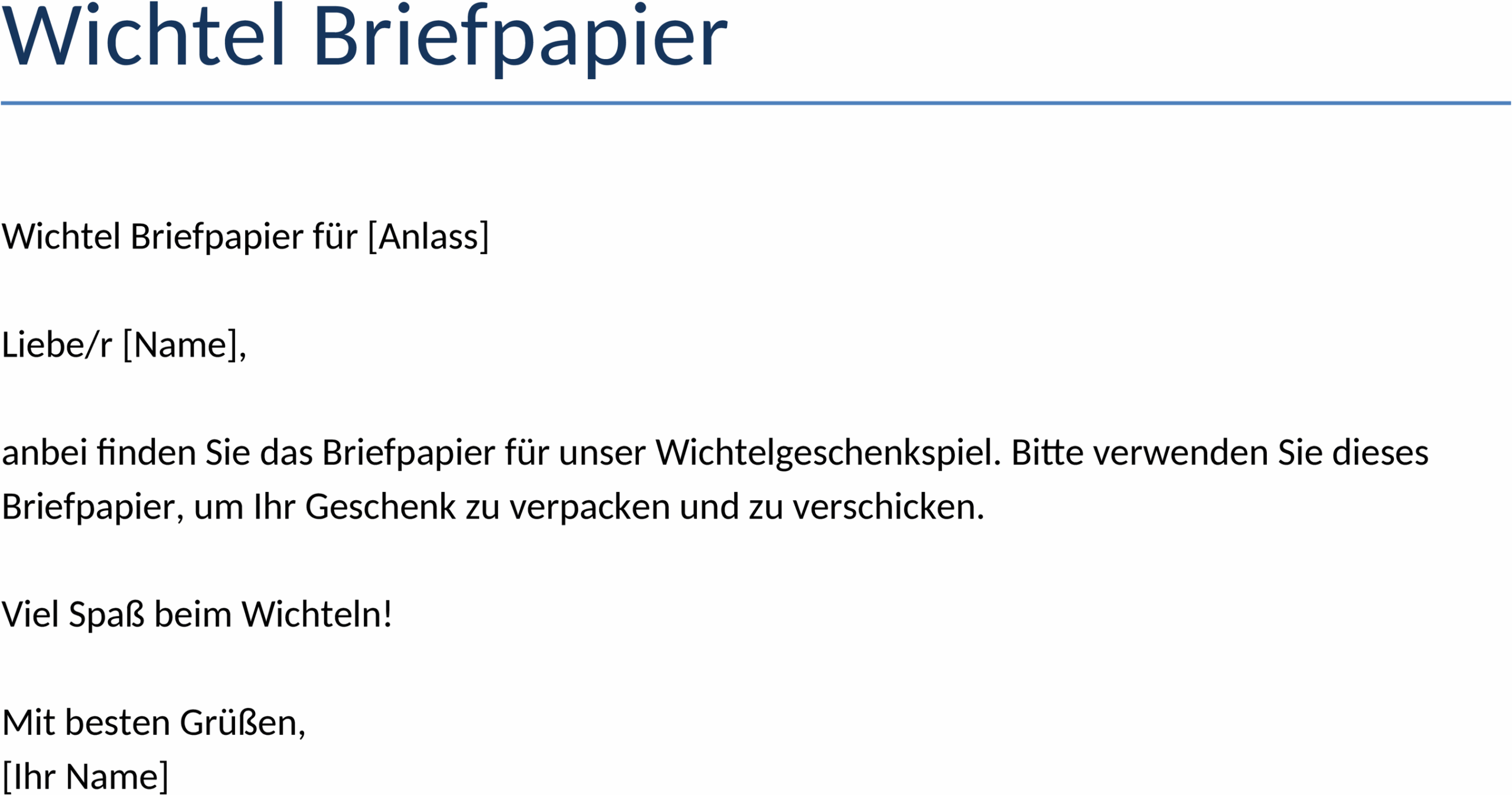 Briefpapier mit Wichtel-Motiv