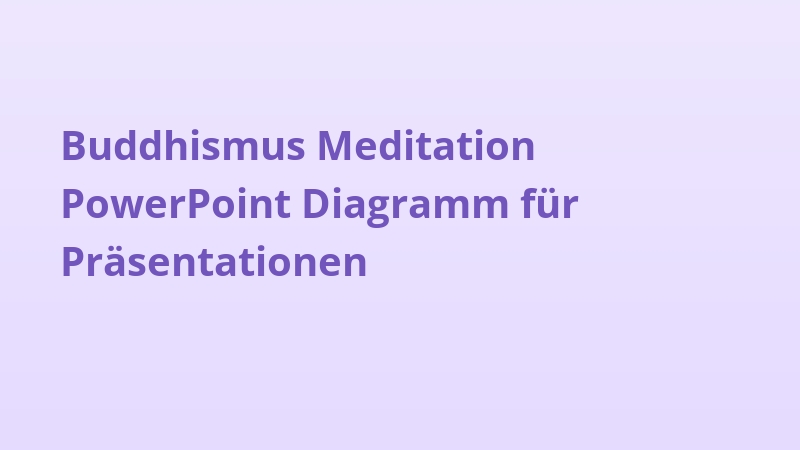 Buddhismus Meditation PowerPoint Diagramm für Präsentationen