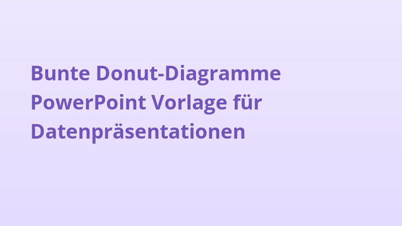 Bunte Donut-Diagramme PowerPoint Vorlage für Datenpräsentationen