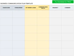 business-communication-plan-vorlage