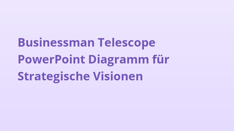 Businessman Telescope PowerPoint Diagramm für Strategische Visionen