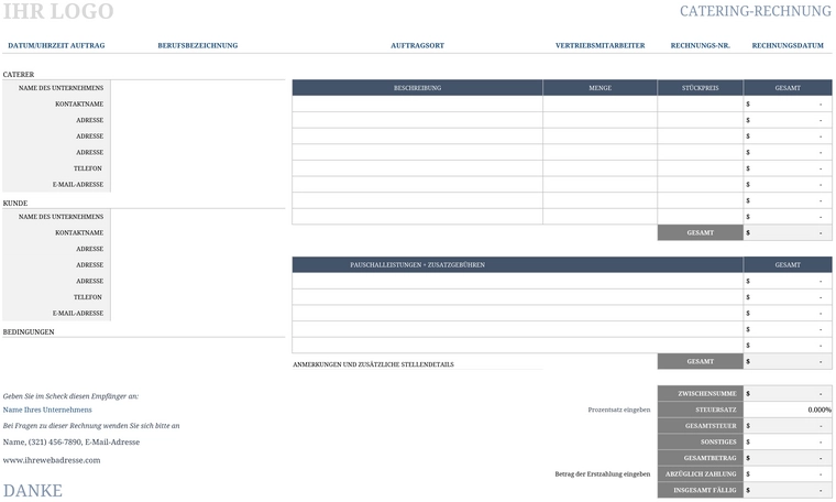 catering-rechnung-excel-vorlage
