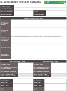 change-order-request-summary-vorlage