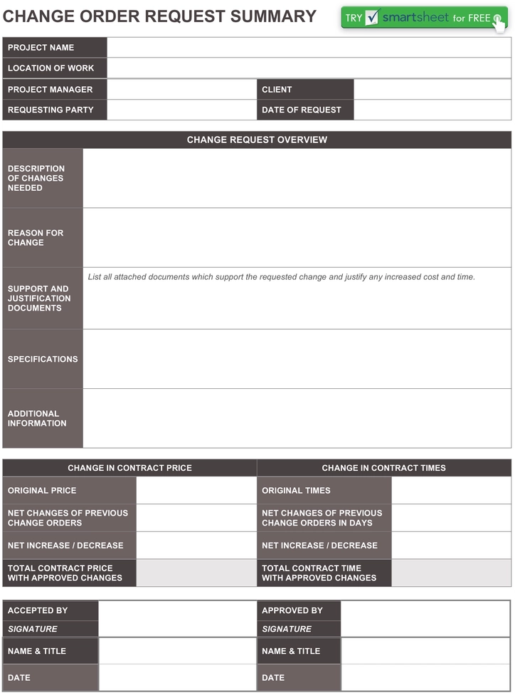 change-order-request-summary-vorlage