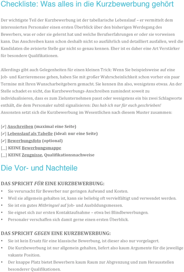 checkliste-fuer-kurzbewerbungen
