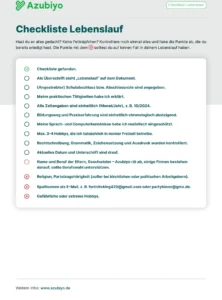 checkliste-lebenslauf-vorlage