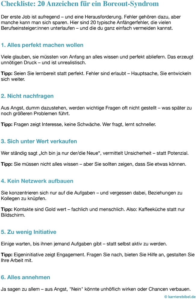 checkliste-typische-anfaengerfehler-im-beruf