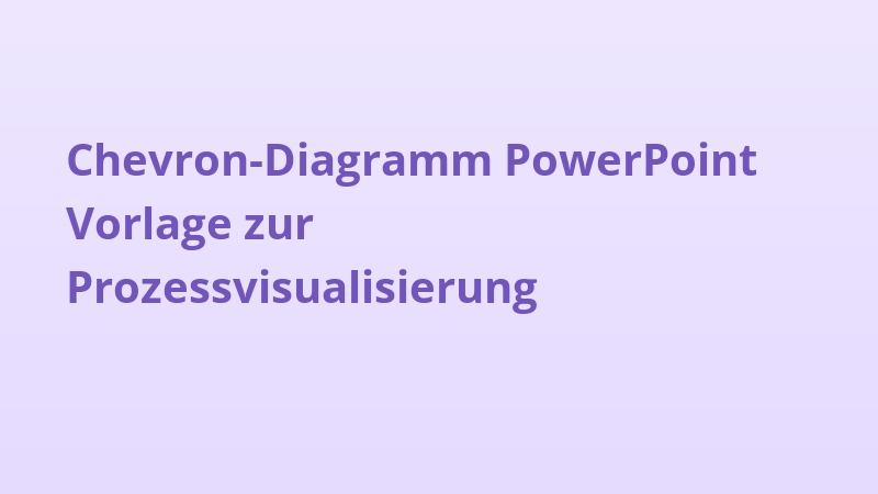 Chevron-Diagramm PowerPoint Vorlage zur Prozessvisualisierung