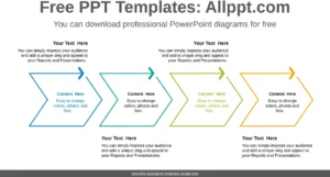 chevron-linien-diagramm-powerpoint-vorlage