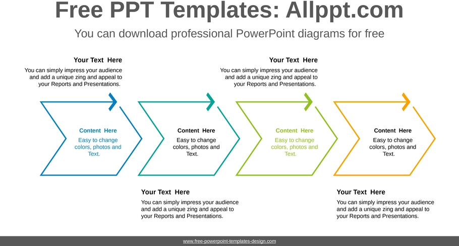 chevron-linien-diagramm-powerpoint-vorlage