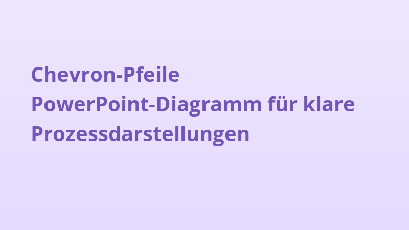 Chevron-Pfeile PowerPoint-Diagramm für klare Prozessdarstellungen