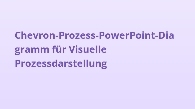 Chevron-Prozess-PowerPoint-Diagramm für Visuelle Prozessdarstellung