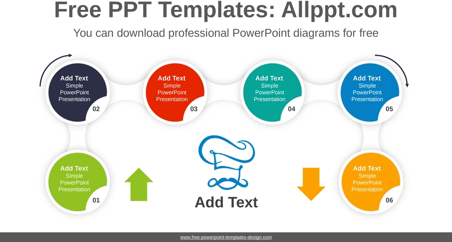 circle-arrow-flow-diagramm-powerpoint-vorlage
