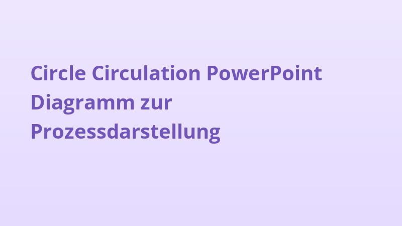 Circle Circulation PowerPoint Diagramm zur Prozessdarstellung
