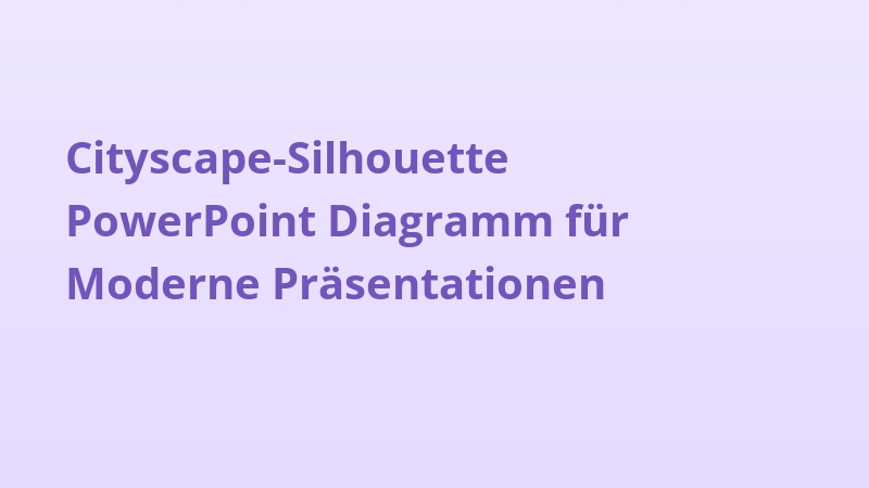 Cityscape-Silhouette PowerPoint Diagramm für Moderne Präsentationen