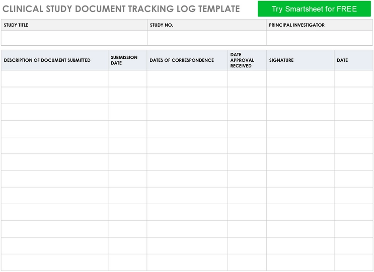 clinical-study-document-tracking-log