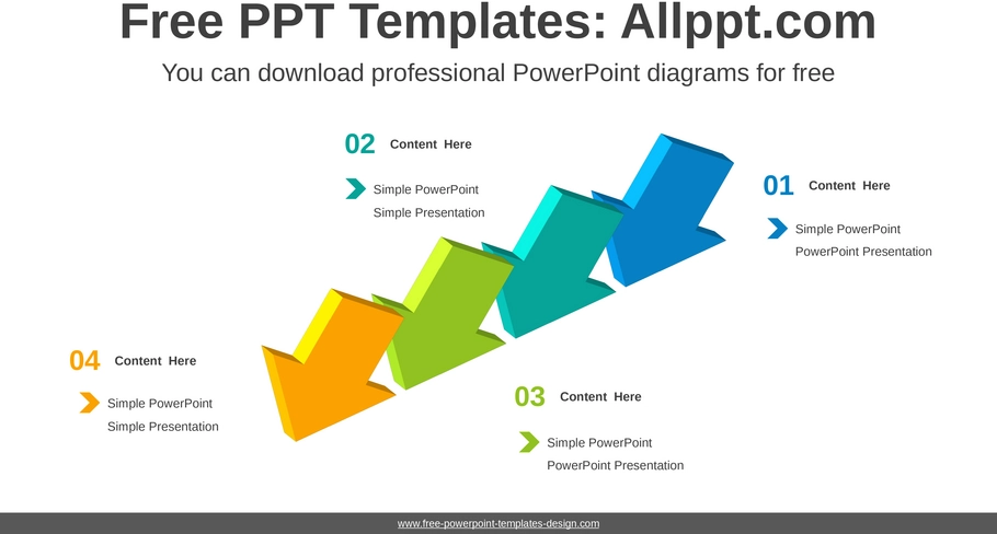 clustered-3d-arrows-powerpoint-vorlage
