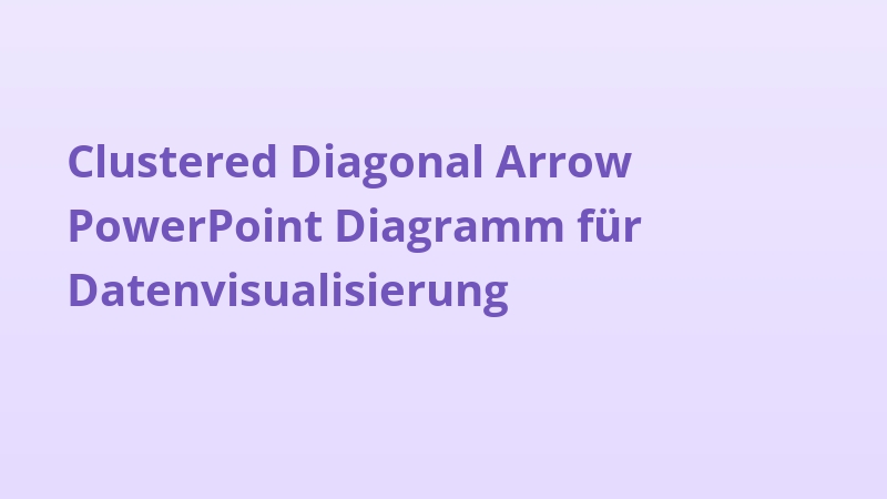 Clustered Diagonal Arrow PowerPoint Diagramm für Datenvisualisierung
