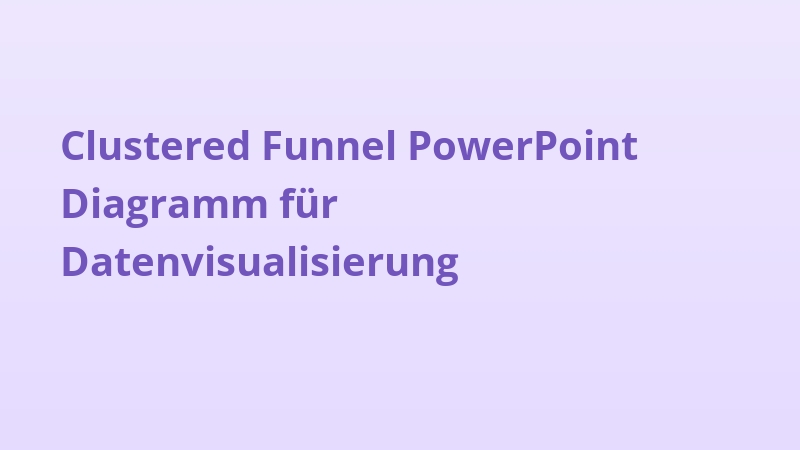 Clustered Funnel PowerPoint Diagramm für Datenvisualisierung