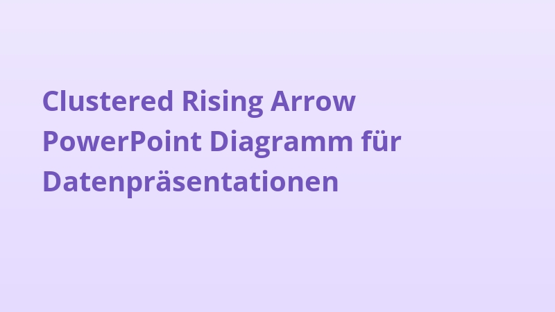 Clustered Rising Arrow PowerPoint Diagramm für Datenpräsentationen