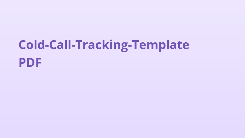 Cold-Call-Tracking-Template PDF