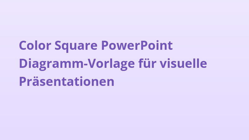Color Square PowerPoint Diagramm-Vorlage für visuelle Präsentationen