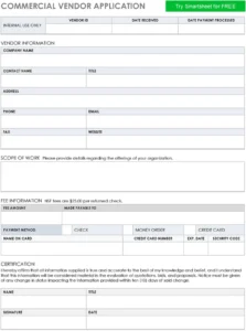 commercial-vendor-application-vorlage