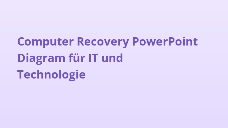 Computer Recovery PowerPoint Diagram für IT und Technologie