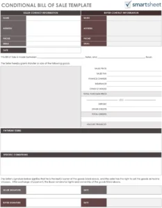 conditional-bill-of-sale-vorlage