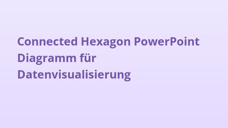 Connected Hexagon PowerPoint Diagramm für Datenvisualisierung