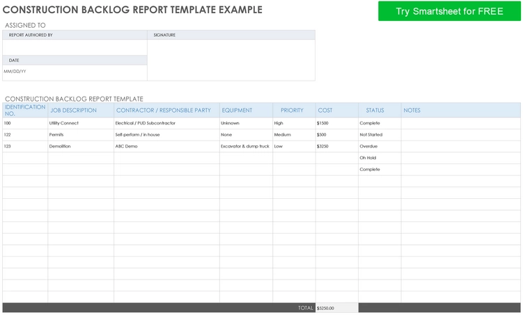 construction-backlog-report-vorlage