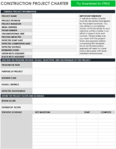 construction-project-charter-vorlage